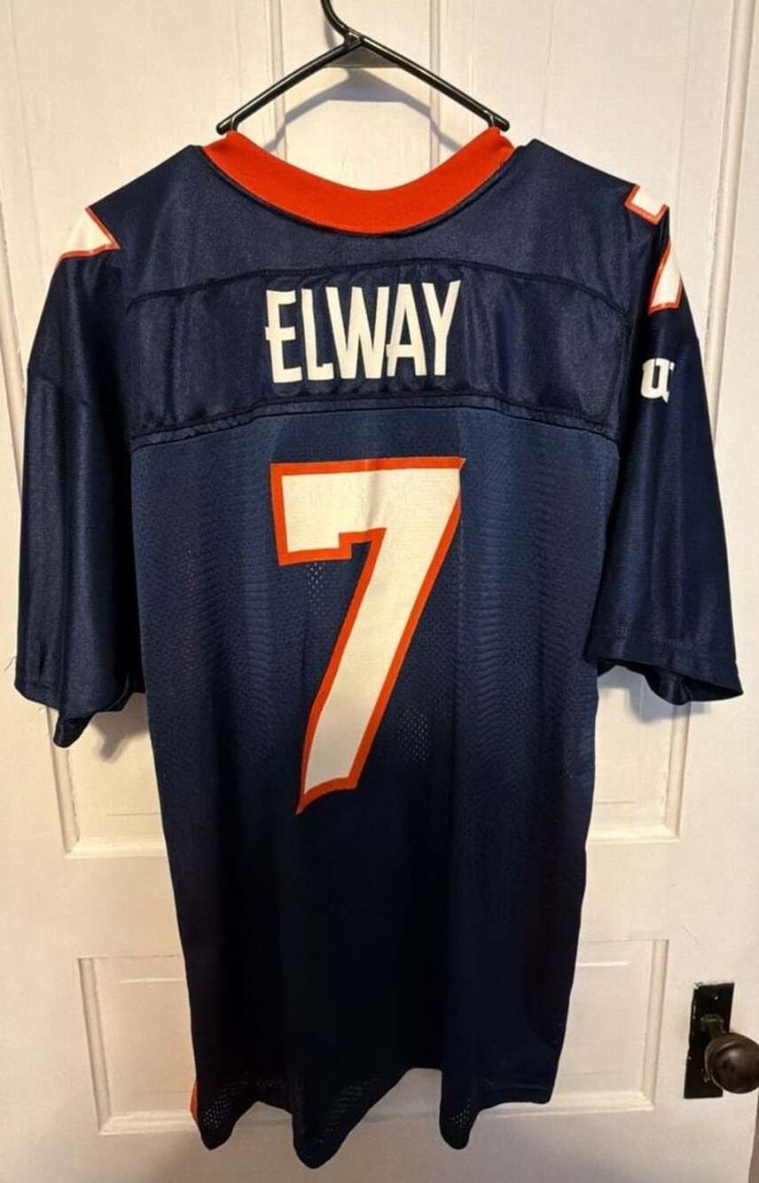 Vintage Wilson Denver Broncos John Elway 7 Jersey Size L 46